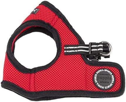 PUPPIA International Smart Soft Harness Vest, Medium, Red