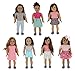 PZAS Toys 7 Outfit Set, 18 Inch Doll Clothes with Shoes, Compatible with All 18 Inch Doll Clothes, Accessories Included