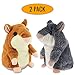2PCS talking Hamster Repeats What You Say Electronic Pet Talking Plush Toy Buddy Mouse for Kids, 3 x 5.7 inches, Batteries Not Included