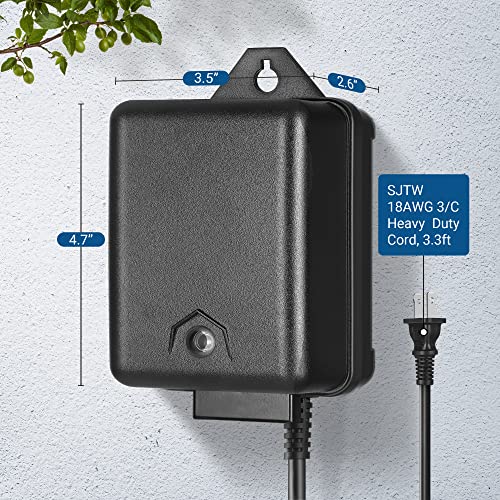 DEWENWILS 60 Watt Outdoor Low Voltage Transformer with Timer and
