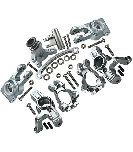 GPM Aluminum Front C-Hubs Upgrade Set For Losi Lasernut U4 & Tenacity DB Pro RC Cars - Blue 6-Piece