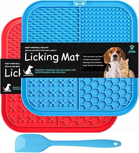 Licking Mat for Dogs Cats Pack, Diswasher Safe, Slow Feeder