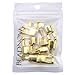 BEADNOVA Gold Plated Integral Clasps Jewelry Finding Clasps End Clasps Buckle Clasps For Leather Cords Bracelets Making 5 Sets Pack