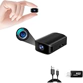 LINYUMIAO 0.7 inch - Hidden Camera - Spy Mini Camera - Portable Compact Cameras, 1080P HD, Indoor Nanny Cam, with Night Vision, Motion Detection, Loop Record, Gravity Sensor, 512GB Max, No-WiFi