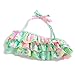 Girls Two Piece Bikini Swimsuits Striped Ruffle Swimwear Falbala Bathing Suit Set