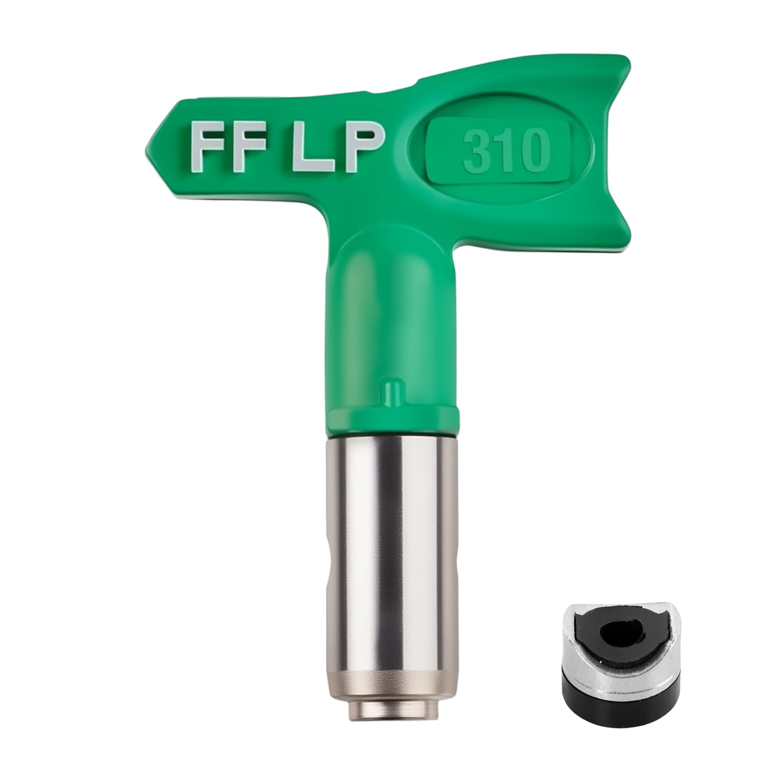 Photo 1 of 310 Fine Finish Low Pressure Airless Spray Tip, Pattern Size 6 in to 8 in, Thread Size 7/8 in for Airless Paint Spray Guns Green (Green)