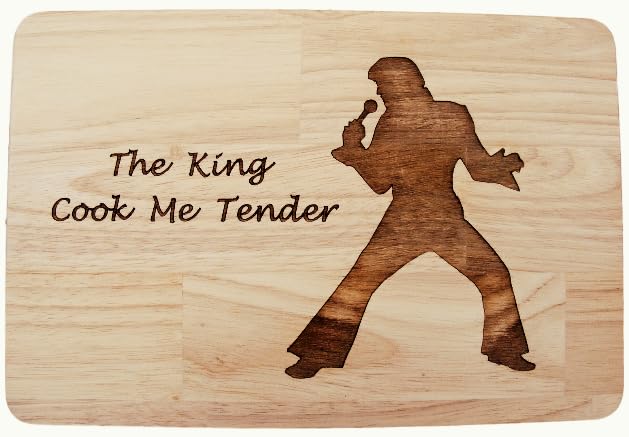 Elvis Presley The King of Rock and Roll Gift Idea Wood Chopping Cutting Cheese Board