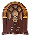 Crosley CR31-WA Companion Retro AM/FM Radio with Full-Range Speaker, Walnut & Burl