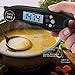 AMIR Digital Meat Thermometer, WATERPROOF Instant Read Cooking Thermometer, UPGRADED WITH BACKLIGHT CALIBRATION, Fast Probe, for Kitchen, BBQ, Grill Food, Auto On/Off, Battery Included (Black)