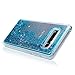 YOKIRIN Note 8 Case, Liquid 3D Glitter Stars Flowing Quicksand Case Flexible TPU Soft Bumper Bling Sparkle Floating Crystal Clear Skin Cover for Samsung Galaxy Note 8 with Dust Plug & Stylus, Blue