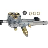 Pressure Washer Pump Head Assembly AR43361,Troy Bilt SRMW2.3G28 SRMW2.4G28 Pumps, AR43361 Pressure Washer Pump Head, Replacement for Annovi Reverberi for Troy Bilt with Unloader and Relief Valve