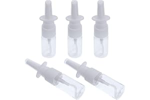 DOITOOL 5Packs 10ml Nasal Sprayer Bottle Empty Plastic Refillable Nasal Sprayer Bottle with Fine Mist Sprayer (10M Transparen
