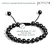 JADENOVA Natural Bead Bracelet Semi Precious Gemstone Beaded Bracelet for Women Healing Crystal Stone Stretch Bracelet Men Couple Bracelets (2pcs,6-8mm/8-10mm)