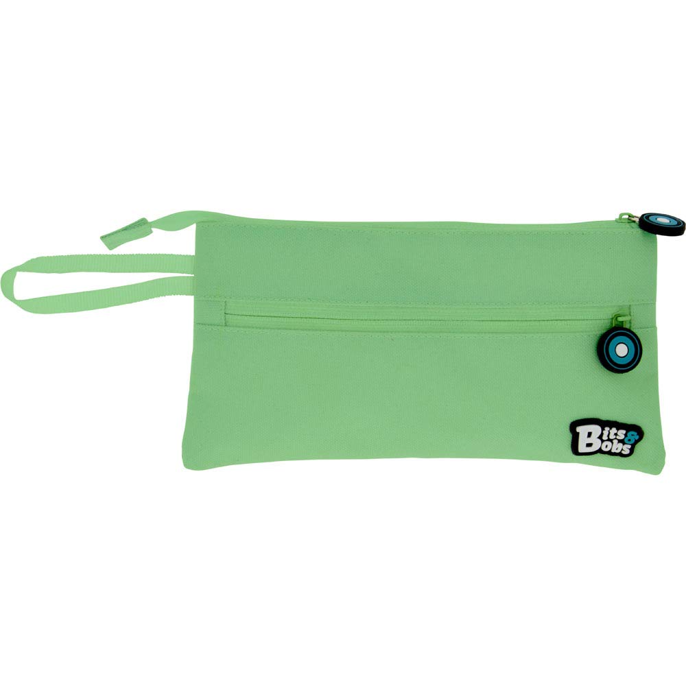 Grafoplas 37543826 Bits & Bobs Flat Pencil Case, Mint Green, 23.5 x 12 cm
