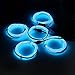 EL Wire,SOLMORE 5 X 1 Metre EL Wire Neon Glowing Strobing Light Waterproof LED Strip Electroluminescent Wire Kit for Halloween Party Xmas Indoor Outdoor Decoration (Blue)