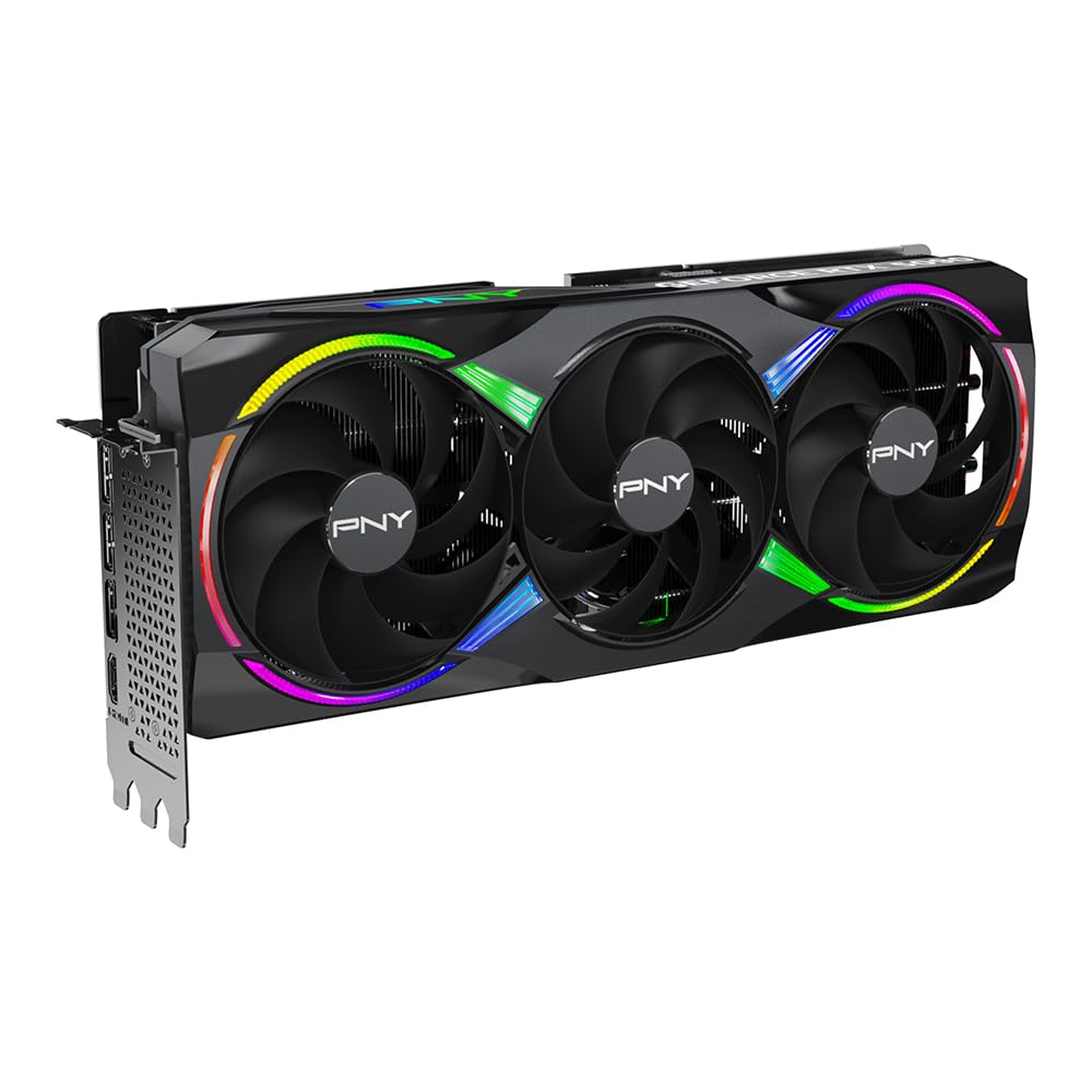 PNY NVIDIA GeForce RTX? 5090 32GB ARGB Overclocked Triple Fan Graphics Card (DLSS 4, PCIe 5.0, HDMI/DP 2.1, 3.5-Slot, Epic-X? RGB Lighting)