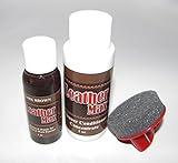 Furniture Leather Max Leather Refinish and Restorer Touch Up Kit / 1 Oz Restorer / 2 Oz Conditioner / 1 Sponge (Leather Repair) (Vinyl Repair) (Mahogany)