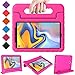 BMOUO Kids Case for Samsung Galaxy Tab A 8.0 2018 SM-T387, Shockproof Light Weight Protective Handle Stand Kids Case for Galaxy Tab A 8.0 Inch 2018 Release SM-T387 - Rose