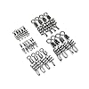 DrFish-Saltwater-Fishing-Swivel-Snap-Swirl-Connector-Cork-Screw-Swivel-Stianless-Black-42-220LB-Pack-of-2010