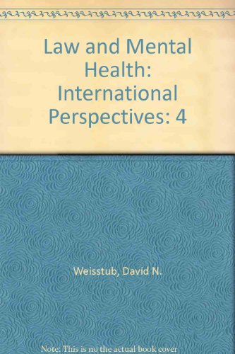 Law and Mental Health: International Perspectives Law and Mental Health: International Perspectives