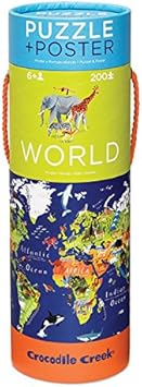 Crocodile Creek World Floor Puzzle, Multi Color (13-inch)