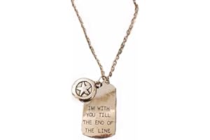 Marvel Comics CAPTAIN AMERICA "I'm With You..." Pendant Necklace Dog Tag