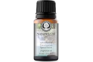 NATURE'S OIL Eucalyptus Spearmint Fragrance Oil (15ml) for Diffusers, Soap Making, Candles, Lotion, Home Scents, Linen Spray, Bath Bombs, Slime