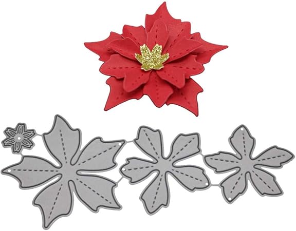 Lavoretti Di Natale Con Big Shot.Lazzboy Fustelle In Metallo Per Scrapbooking Stencil Per Carta Per Sizzix Big Shot Altre Macchine Flower 3 Amazon It Casa E Cucina
