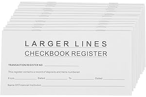 DIYEAH Check Registers for Personal Checkbook 12 Pack - Compact 6.02 X 3.03 Inch Ledger Books with Transaction Tables and Cal