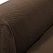 Home Fashion Designs Form Fit, Slip Resistant, Stylish Furniture Shield/Protector with Cable Knit Fabric. Darla Collection Platinum Strapless Slipcover Brand. (Loveseat, Chocolate)