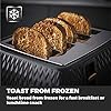 Tower T20061BLK Empire 4-Slice Toaster with Defrost/Reheat, Removable Crumb Trays, 1600W, Black and Brass