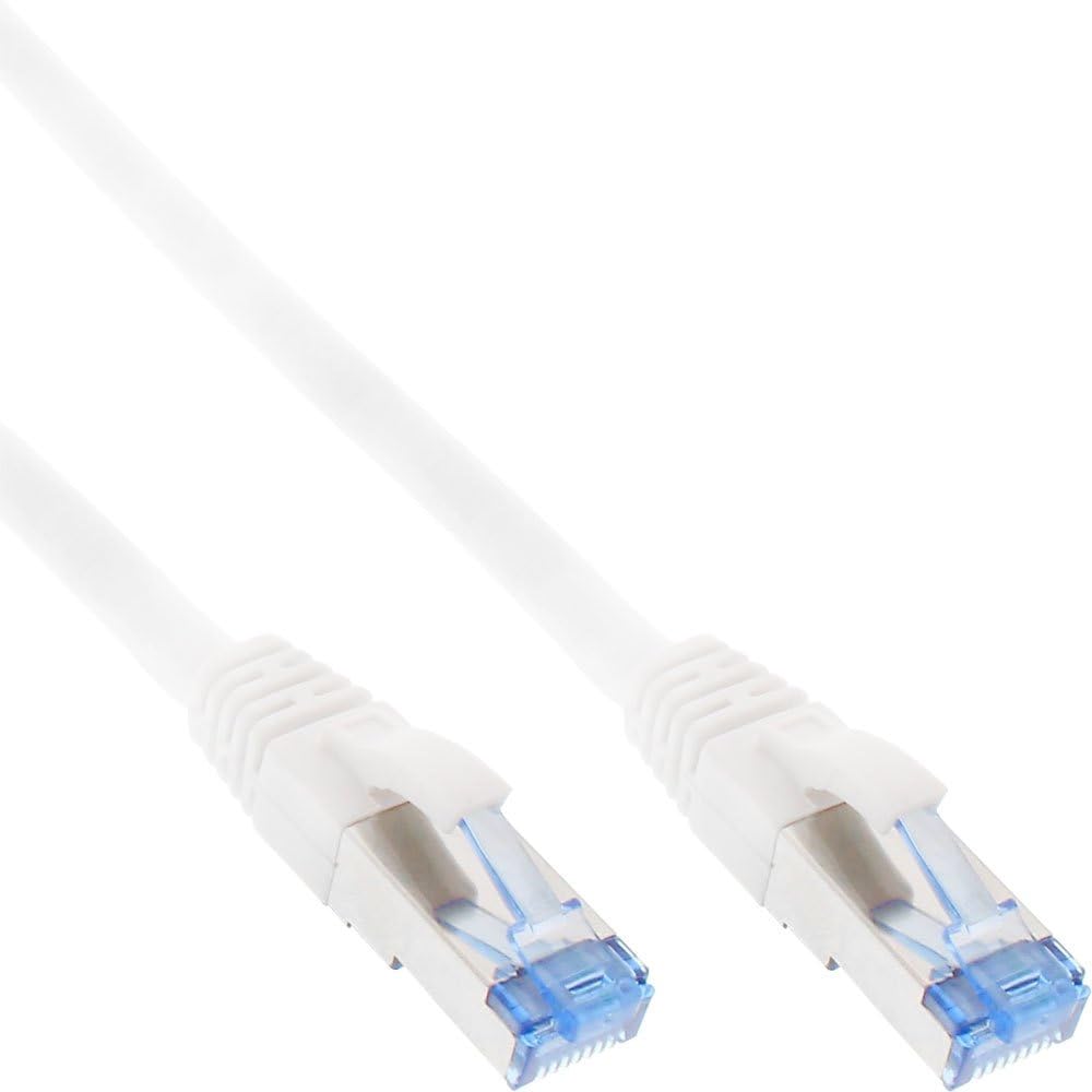 InLine® Patch Cable S/FTP (PiMf), Cat.6A, 500MHz, Halogen-, Copper, White, 20 m