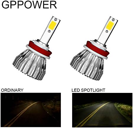 GPPOWER LED FOG LIGHT H8 H9 H11 WITH STROBE FLASHING MODEL 3000LM 3000K AMBER