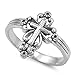 Sterling Silver Classic Vintage Cross Ring Christian Religious 925 Size 5