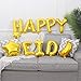 TOYMYTOY Happy Eid Mubarak Latex Balloons Gold Glitter Ramadan Balloons Banner EID Party Decorations
