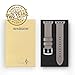 SWEES Genuine Leather Bands Compatible Apple Watch 42mm Series 3, Series 2, Series 1, Sports & Edition, Gray