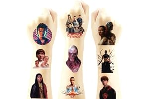JMYUJX 40Sheets Stranger Movie Temporary Tattoos for Kids, Birthday Party Favors,Cartoon Things 5 Movie Decoration Sticker Gifts for Girl Boys Home Activity Class Prizes Carnival Christmas Rewards