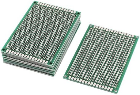 EbuyChX 10 PCS 7 x 5cm Double-Side Prototype Stripboard Universal Printed Circuit Board