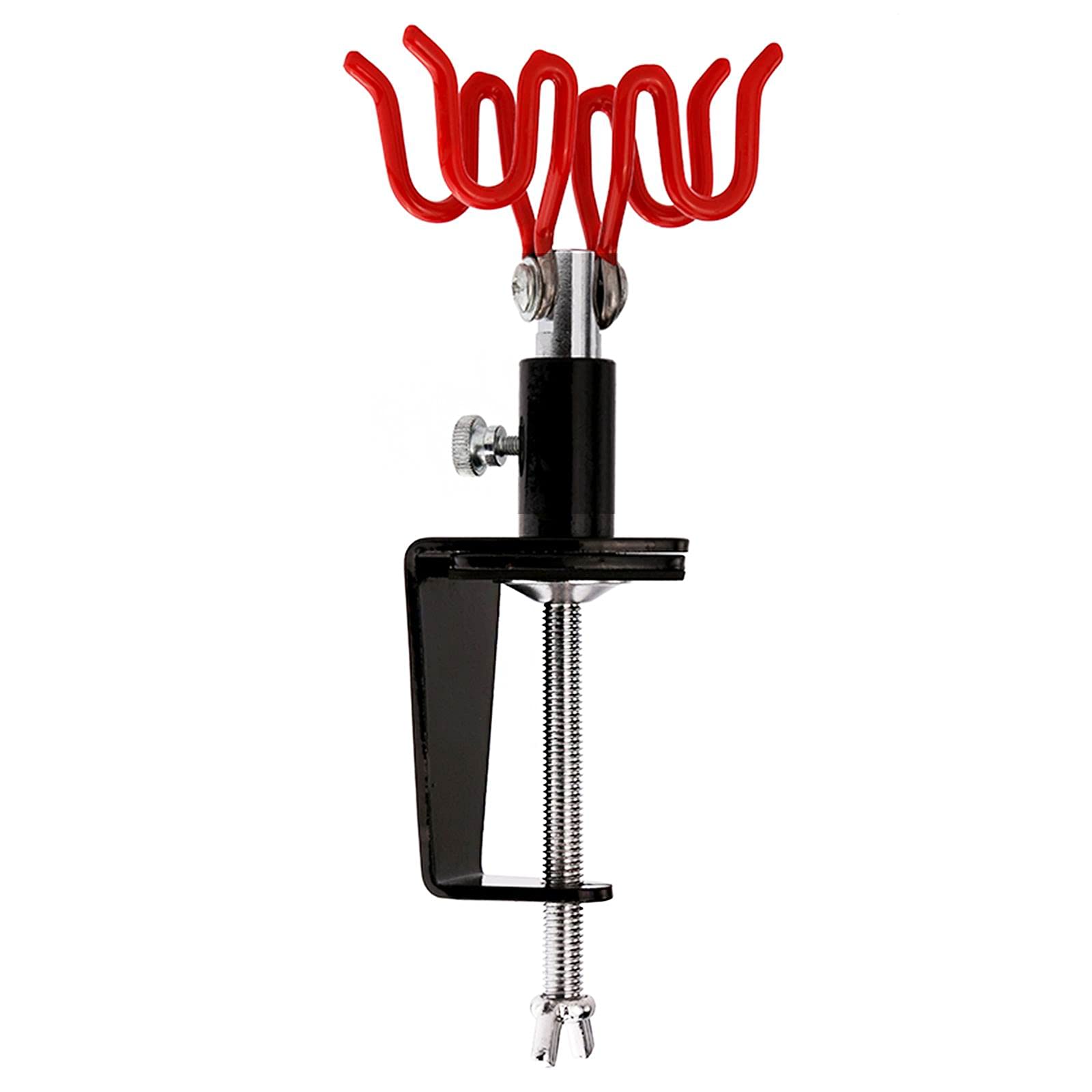 SAGUD Airbrush Holder Clamp-on Style Air Brush Station Stand Kit 360° Rotate Holds Up to 2 Airbrush Guns