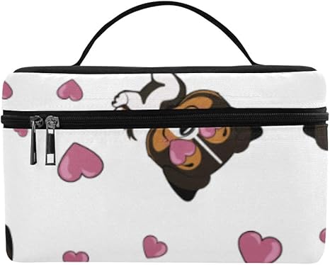 Amazon Telsg メイクボックス 犬 オーストラリアンシェパード コスメ収納 化粧品収納ケース 大容量 収納ボックス 化粧品入れ 化粧バッグ 旅行用 メイクブラシバッグ 化粧箱 持ち運び便利 プロ用 Telsg メイクボックス 通販