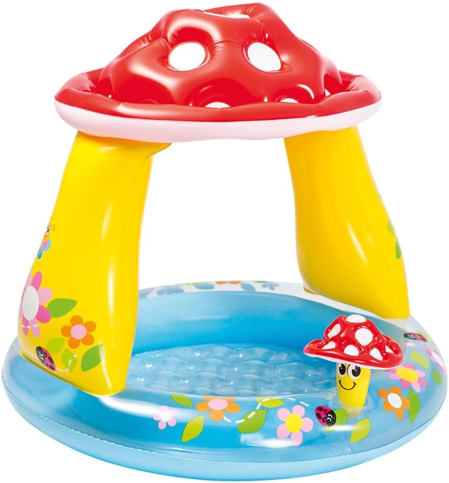 Intex Mushroom Baby Pool 57114NP Soft Inflatable Floor 102 x 89 cm