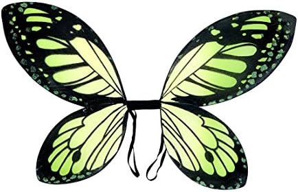 Amakando Fairy wing girls butterfly wings Kids green - black Carnival fairytale outfit accessories Tinker bell costume accessory Fairy tale costume accessory