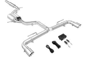 Peastorm Catback Exhaust System, Muffler Cat Back Valved Exhaust Cutout Kit for 2015–2021 Golf MK7 / MK7.5 GTI