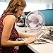 OPOLAR 9 Inch USB Desk Fan, USB Powered ONLY, Enhanced Airflow, Lower Noise, Two Speeds, Perfect Personal Cooling Fan for Home Office Desk-Pink