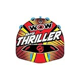 WOW Watersports Thriller Deck Tube Water Towable Tube Inflatable Boat Tube, Wild Wake Action - Water Sports Inflatables - Towable Tube for Boating 2 Person