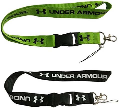 Cybert Black and Green Keychain Lanyard Sport Training Running Workout Gym Muscle Office Men Women Fitness Exercise Accessories For Under Armour Enthusiasts With Webbing Strap Quick Release Buckle