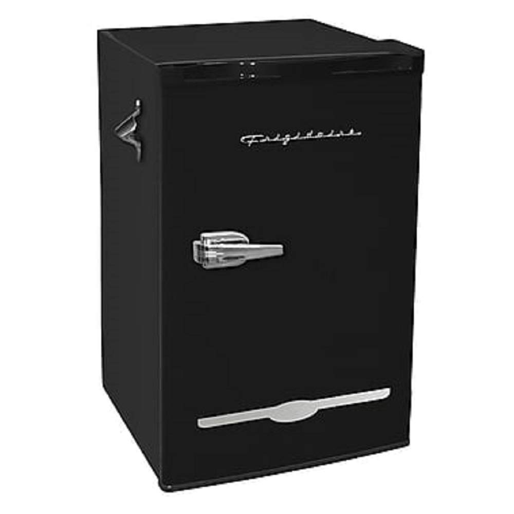 Photo 1 of Frigidaire Retro Compact Fridge with Chiller, 3.2 cu ft Countertop Fridge with Built-In Bottle Opener, Compact Refrigerator for Office, Bedroom, Dorm Room or Cabin - 16.5"D x 19"W x 31"H (Black)
