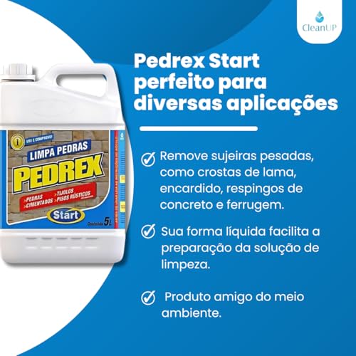Pedrex Limpa Pedras Start Antiderrapante Concentrado 5 Litros