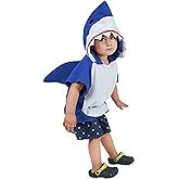 EraSpooky Shark Short Hoodie for Kids Boys Toddler Shark Costume Halloween Animal Outfit Short Sleeve