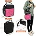 opux Premium Insulated Lunch Box, Soft School Lunch Bag for Girls Kids, Leakproof Small Lunch Pail Women Work, Reusable Compact Cooler Tote Lunchbox for Office Adult, Heather Pink